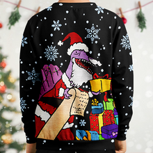 Load image into Gallery viewer, Personalized X-Mas Meal Ugly Christmas Youth Sweatshirt (W/ Knit Texture Effect)
