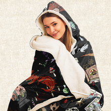 Load image into Gallery viewer, Personalized Dinoccult Hooded Blanket
