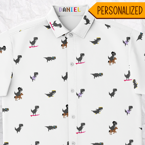 Personalized Olympian Rex Button-Up Shirt