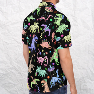 Personalized Dope Dinos Button-Up Shirt