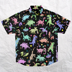 Personalized Dope Dinos Button-Up Shirt