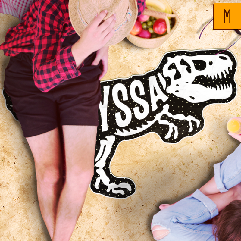 Personalized Tyrant Fossil Beach Towel