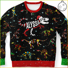 Load image into Gallery viewer, Personalized Jingle Bones Ugly Christmas Sweatshirt (W/ Knit Texture Effect)