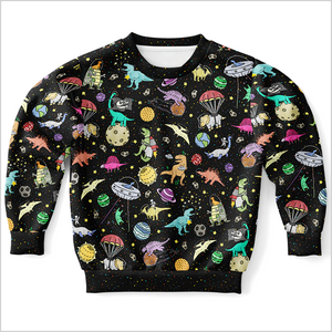 Personalized Interstellar Dinos Youth Sweatshirt