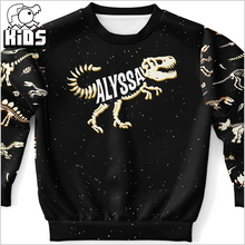 Load image into Gallery viewer, Personalized Name-O-Saurus Youth Sweatshirt