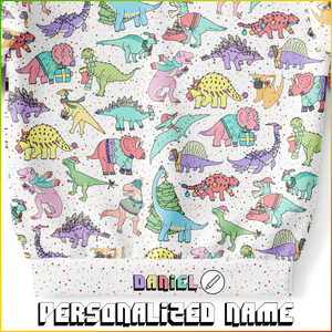 Personalized Jolly Dinos Christmas Youth Sweatshirt