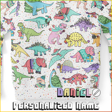 Load image into Gallery viewer, Personalized Jolly Dinos Christmas Sweatshirt