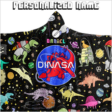 Load image into Gallery viewer, Personalized Dinasa Hooded Blanket