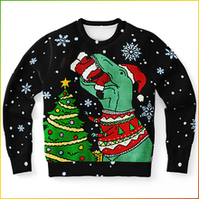 Load image into Gallery viewer, Personalized X-Mas Meal Ugly Christmas Sweatshirt (W/ Knit Texture Effect)