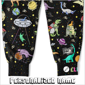 Personalized Interstellar Dinos Youth Sweatpants