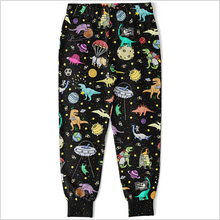 Load image into Gallery viewer, Personalized Interstellar Dinos Youth Sweatpants