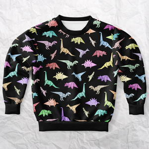 Personalized Dinorigami Youth Sweatshirt