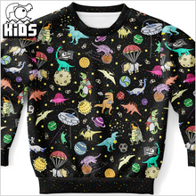 Load image into Gallery viewer, Personalized Interstellar Dinos Youth Sweatshirt