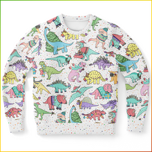 Load image into Gallery viewer, Personalized Jolly Dinos Christmas Sweatshirt