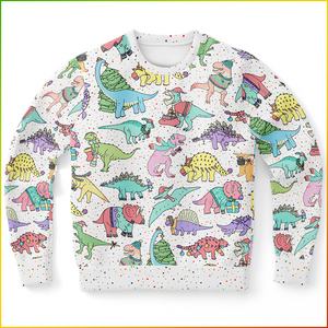 Personalized Jolly Dinos Christmas Sweatshirt