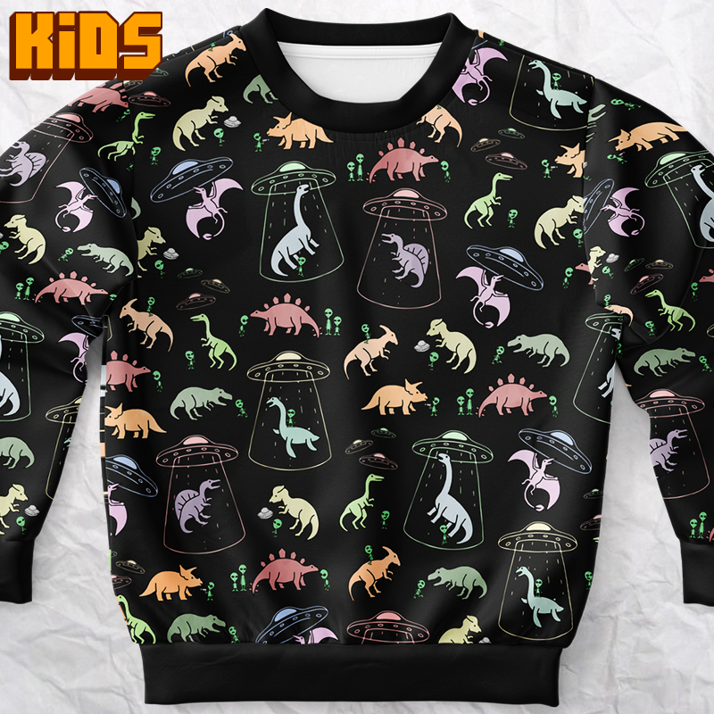 Personalized Dino Abduction Youth Sweatshirt