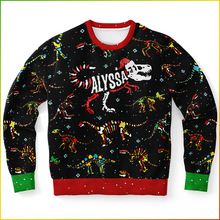 Load image into Gallery viewer, Personalized Jingle Bones Ugly Christmas Sweatshirt (W/ Knit Texture Effect)