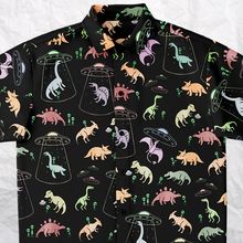 Load image into Gallery viewer, Personalized Dino Abduction Button-Up Shirt