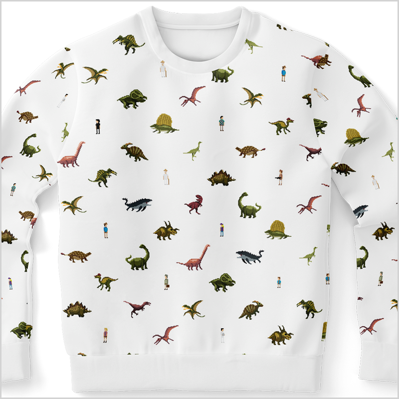 Personalized Jurassic Pixels Sweatshirt