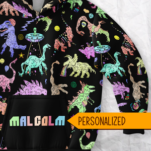 Personalized Dope Dinos Youth Hoodie