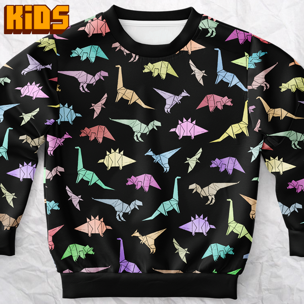 Personalized Dinorigami Youth Sweatshirt