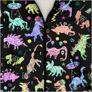 Personalized Dope Dinos Zip-Up Hoodie
