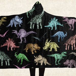 Personalized Dinotastic Hooded Blanket