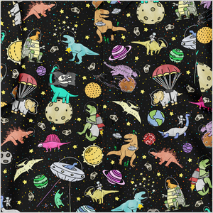 Personalized Interstellar Dinos Youth Button-Up Shirt