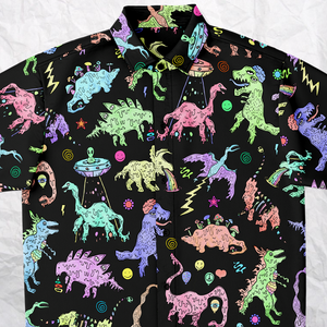 Personalized Dope Dinos Button-Up Shirt