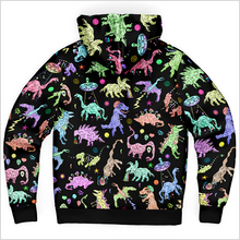 Load image into Gallery viewer, Personalized Dope Dinos Zip-Up Hoodie