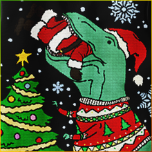 Load image into Gallery viewer, Personalized X-Mas Meal Ugly Christmas Sweatshirt (W/ Knit Texture Effect)