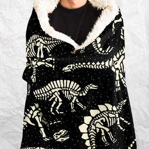 Personalized Diggin' Dinos Hooded Blanket