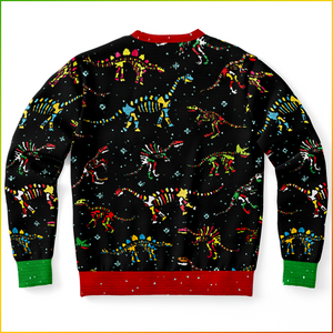 Personalized Jingle Bones Ugly Christmas Sweatshirt (W/ Knit Texture Effect)
