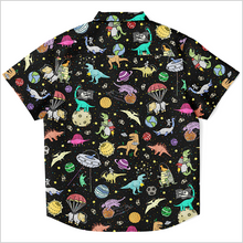 Load image into Gallery viewer, Personalized Interstellar Dinos Youth Button-Up Shirt
