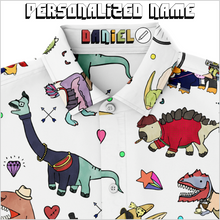 Load image into Gallery viewer, Personalized Dino Swag Button-Up Shirt