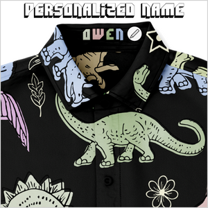 Personalized Dino Dawn Button-Up Shirt
