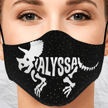 Load image into Gallery viewer, Personalized Three Horned Fossil Face Mask