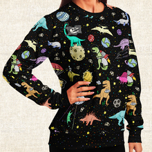 Load image into Gallery viewer, Personalized Interstellar Dinos Sweatshirt