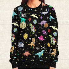 Load image into Gallery viewer, Personalized Interstellar Dinos Sweatshirt