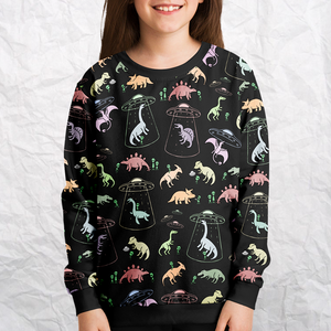 Personalized Dino Abduction Youth Sweatshirt