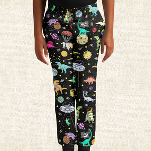 Personalized Interstellar Dinos Youth Sweatpants