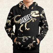 Load image into Gallery viewer, Personalized Name-O-Saurus Youth Hoodie
