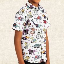 Load image into Gallery viewer, Personalized Dino Swag Youth Button-Up Shirt