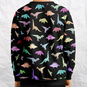 Personalized Dinorigami Youth Sweatshirt