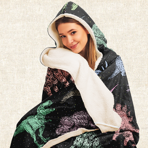 Personalized Dinotastic Hooded Blanket
