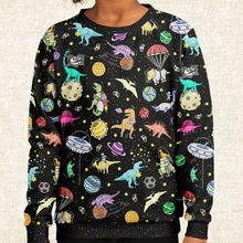 Load image into Gallery viewer, Personalized Interstellar Dinos Youth Sweatshirt