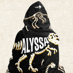 Personalized Name-O-Saurus Hooded Blanket