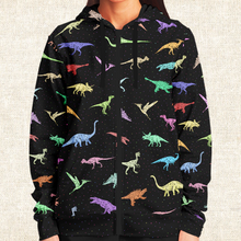 Load image into Gallery viewer, Personalized Dinomite Zip-Up Hoodie