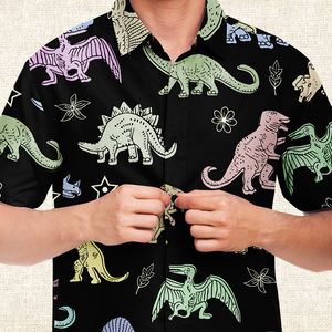 Personalized Dino Dawn Button-Up Shirt