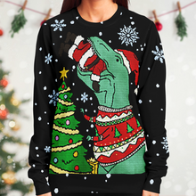 Load image into Gallery viewer, Personalized X-Mas Meal Ugly Christmas Sweatshirt (W/ Knit Texture Effect)